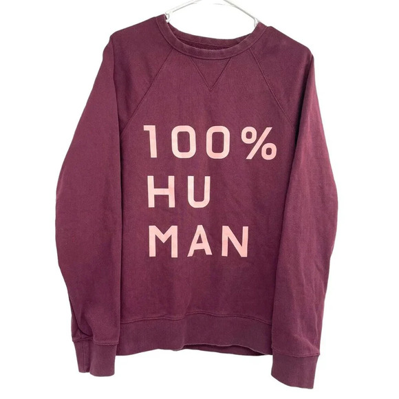 Everlane Womens Size Medium Sweatshirt The 100% Human Typography - Picture 2 of 7
